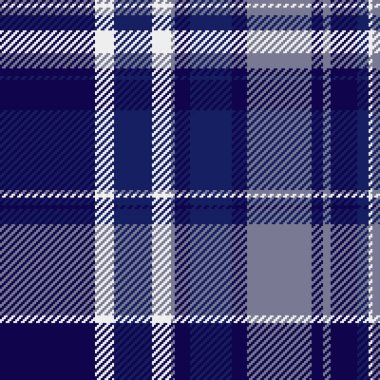 Kalıpları kontrol et, mutfak vektörü tartan ekose. Koyu ve mavi renk paletinde kumaş ve tekstil arkaplanı ver.