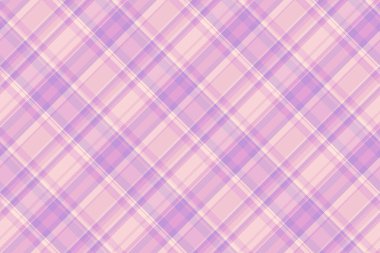 Kraliyet kumaş tekstili, zarif desenli tartan vektörü. Açık ve mor renk paletinde eskimemiş desensiz arka plan ekoseli.