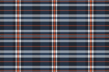 Ekoseli kumaşı yenile, kumaşı incele. Koyu ve mavi renk paletinde kız vektör deseni pürüzsüz.