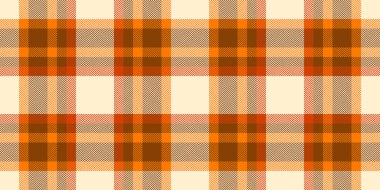 Altın vektör tartan dokusu, otelin arka planı pürüzsüz tekstil. Dekorasyon deseni turuncu ve badem rengi paleti ile kumaş ekoseli kontrol.