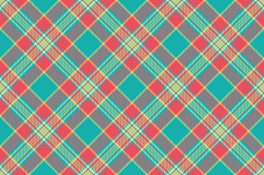 Rastgele geçmiş kontrolü ekoseli, resmi vektör desenli. Mavi ve kırmızı renk paletinde, ekspres, dikdörtgen kumaş..
