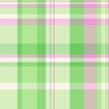 Pastel ekose desenli yeşil, pembe ve bej. Arka plan, tekstil ya da bahar temaları için kullanılır. Taze ve çok yönlü tasarım.