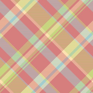 Hücre desenleri, tekstil kontrolü, ekose kumaş. Noel kartı vektör dokusu kırmızı ve limon rengi paletinde pürüzsüz.