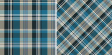 Sakinleştirici deniz mavisi, bej ve gri renkler içeren klasik ekose desenli tasarım. Bu çok yönlü doku arka plan, tekstil veya tasarım projeleri için zamansız bir biçim sunar.