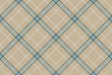 Kusursuz ekose desenli. Bej, mavi ve beyaz geleneksel tartan tasarımı. Tekstil, arkaplan veya grafik projeleri için harika, konfor ve miras çağrıştırıyor.