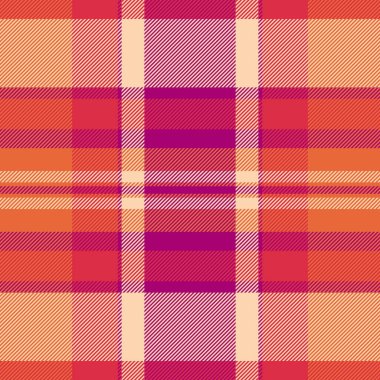 Turuncu, kırmızı, pembe ve krem tonlarında birbirine dokunmuş ekose desenler. Tekstil tasarımları, arka planlar veya festival temaları için uygundur.