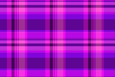 Kare ekose kumaş, kareli kumaş dikişsiz kontrol. Mor ve mor renk paletinde kaliteli tekstil arka plan vektörü.