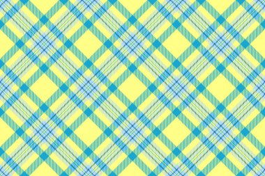 Cadılar Bayramı arkaplansız ekose kumaş kumaş vektör dokusu. Halı tartan tekstil denetimi deseni cyan ve sarı renk paletinde.