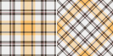 Altın sarısı ve kahverengi renklerde çok yönlü ekose desenler. Tekstil tasarımı, geçmiş ve moda projeleri için ideal. Klasik, zamansız tasarım ögesi.