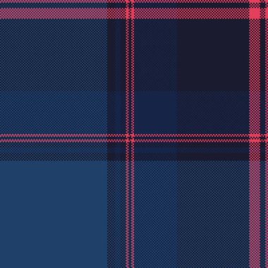 Pikselleştirilmiş ekose desenli mavi ve pembe. Retro estetik, arka plan, tekstil veya dijital sanat için uygun. Yaratıcı projeler için çok yönlü doku.