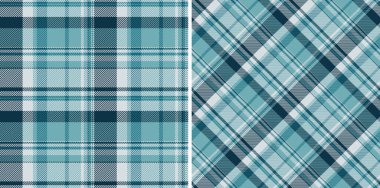 Kusursuz deniz mavisi ve deniz mavisi desenleri, tekstil tasarımı, moda veya web sitesi geçmişi için mükemmel. İki varyasyon klasik ve çapraz kontrol.