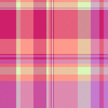 Pembe ve şeftalili canlı ekose desenli. Klasik tekstil tasarımı, arka plan, moda ya da dekoratif unsurlar için mükemmel. Sıcak, davetkar bir his yaratır..