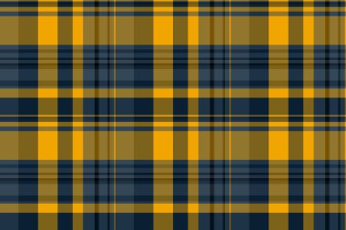 Klasik ekose desenli altın ve koyu mavi tonlarda. Moda, arka plan ya da dijital sanat için sonsuz tekstil tasarımı. Derinlik ve görsel ilgi ekler.