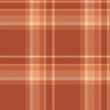 Toprak tonlarında, kusursuz, pikselli ekoseli bir desen. Klasik tekstil tasarımı, retro, sıcak estetik. Geçmişler, dokular veya moda projeleri için ideal.