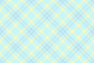 Trend arkaplan vektör dokusu, ağ tekniksiz kumaş. Etnik ekose tartan desen ışık ve cyan renk paletinde kontrol.