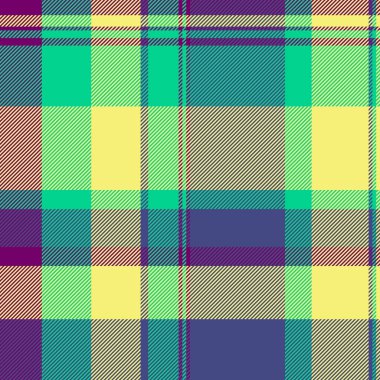 Dergi desenli tekstil, renksiz tartan arkaplan. Evlilik denetimi sarı ve gök mavisi renk paletinde vektör kumaş ekoseli.