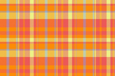 Pis arka plan tekstil kumaşı, doku kontrolü sonrası pürüzsüz. Koyu turuncu ve kırmızı renk paletinde desenli ekose vektör tartanı.