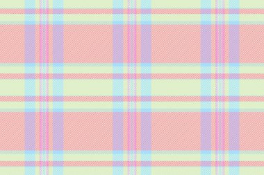 1970 'lerin ekose desenli derin, pürüzsüz kontrol vektörü. Poster tekstil arka plan kumaşı açık ve pembe renk paletinde.
