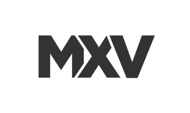 MXV logo tasarım şablonu güçlü ve modern kalın metinlerle. Basit ve minimal tipografi içeren ilk tabanlı vektör logosu. Modayı takip eden şirket kimliği markalar için ideal..