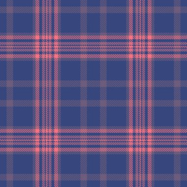 Tapılası arkaplan kumaşı, kusursuz kadın vektör kumaşı. Tablo deseni mavi ve pastel renk paletinde ekoseli dokuyu kontrol et.