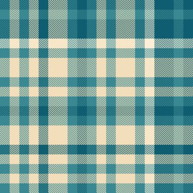 Şekil kontrolü tartan, sıra arkası ekoseli. Cyan ve açık renk paletinde Bandana tekstil kumaş dokusu.