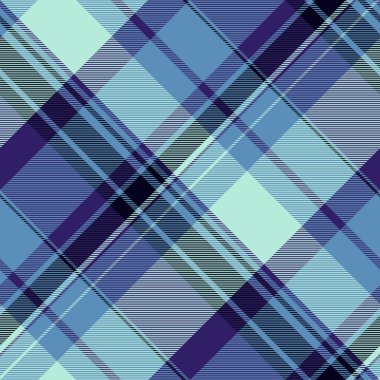 Tebrik kartı geçmiş taraması ekoseli, dünya çapında dikişsiz kumaş. Cyan ve açık renk paletinde erkek tartan vektör tekstil deseni.