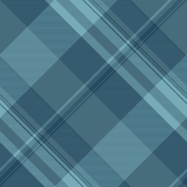 Kaz desenli ekoseli kumaş, süslemeli tekstil kumaşı. Cyan renk paletinde kulüp tartan dokusu arka plan vektörü.