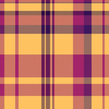 Afrika arkaplan tartan dokusu, uygun desenli ekose kumaş. Glen kumaş vektör denetimi kehribar ve pembe renk paletinde pürüzsüz.