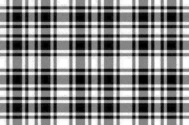 Bebek kumaşı ekoseli arka plan, Arap dikişsiz tekstil dokusu. Beyaz ve siyah renk paleti ile renklendirme şablonu kontrol vektörü tartanı.