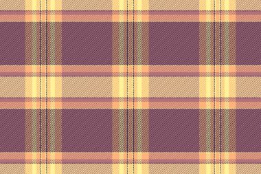 Oktoberfest kusursuz kontrol geçmişi, bornoz kumaş desenli ekose. Kırmızı ve mor renk paletinde tekstil tartan vektör dokusu.