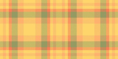 Ekoseli gençlik araştırması, yeni tekstil vektör tartan. Kehribar ve turuncu renk paletinde mevcut doku kusursuz desen.