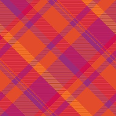 Ilık ekose desenli. Kesişen çizgileri olan canlı, pürüzsüz bir tekstil tasarımı kareli bir etki yaratıyor. Arkaplan, doku veya tasarım ögeleri için ideal.