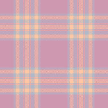 Yumuşak pastel ekose desenli. Şeftali, lavanta ve açık mavi renkler nazik, romantik bir tekstil tasarımı yaratır. Moda, kırtasiye veya ev dekorasyonu projeleri için ideal.