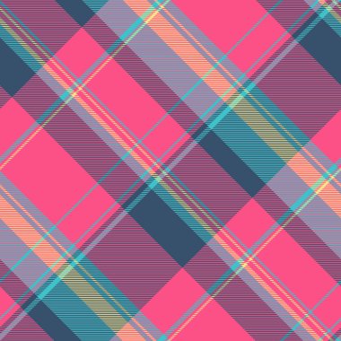 Pembe, mavi ve mor renkli canlı ekose desenler. Arka plan, doku ya da moda tasarımı için ideal. Çeşitli yaratıcı projeler için çok yönlü ve renkli bir grafik kaynağı.