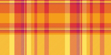 Yazlık kumaş kontrolü, kısmen tartan desenli. Kehribar ve sarı renk paletinde ekosesiz ekose vektör tekstili.