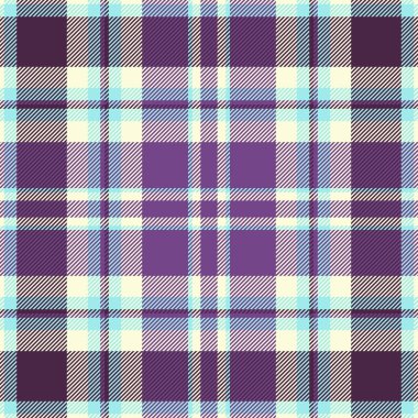 Moda arka plan kumaşı, kumaş kumaşı kumaş kumaş kumaşı. Açık sarı ve mor renk paletinde renksiz dokuma vektör deseni.