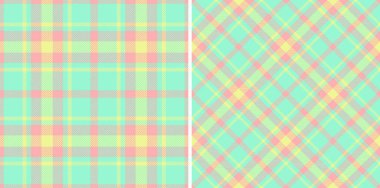 Kumaşın kusursuz tartan vektörü, kumaşın dokuma desenli arka plan ekoseli tekstil kontrolü. Geometrik eşsiz kimlik tasarımı için yaz renklerinde ayarlandı.