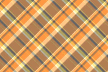 Lifsiz kumaş taşıyıcı, insan deseni tekstil kontrolü. Sanatsal ekoseli arka plan tartanı turuncu ve sarı renk paleti ile.