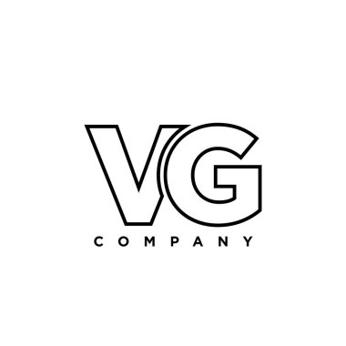 V ve G harfleri, VG logo tasarım şablonu. Şirket kimliği için asgari monogram tabanlı logotype.
