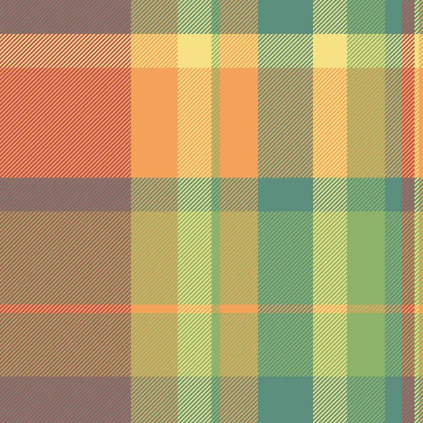 Dişi ekose arka plan deseni, lüks kumaş dokusu. 70 'lerin ekosesiz yeşil ve turuncu renk paleti denetim vektörü.