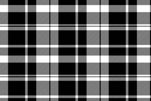 Serene tartan vektör ekoseli, kumaş kontrolü yapıyor. Siyah ve beyaz renk paletinde yorgan desensiz tekstil.