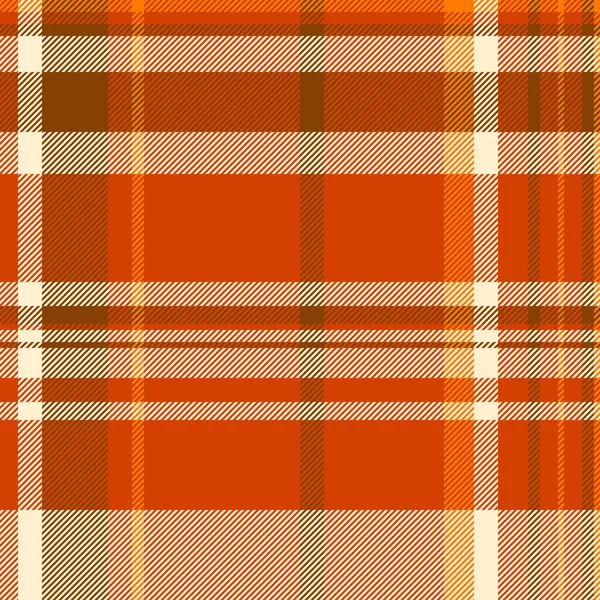 Konforlu kontrol vektörü pürüzsüz, düz doku tekstil arka planı. Bireysellik deseni turuncu ve badem rengi paleti ile ekose kumaş kumaş.