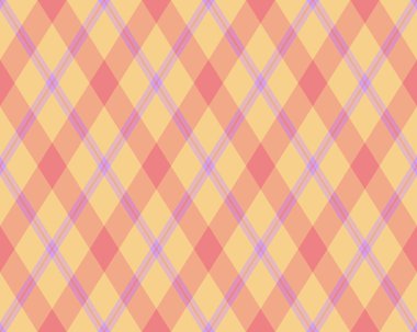 Argyle geometrik eşkenar dörtgenin kusursuz deseni. Harlequin duvar kağıdı tasarımını kontrol et. Web geçmişi için klasik elmas şekilli tekstil malzemesi, baskı kumaşı, kazak, ambalaj kağıdı, hediye kartı, davetiye.