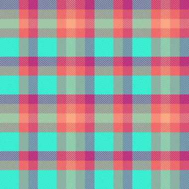 Renkli kontroller ve ince ringa balığı dokusu içeren canlı ekose desenler. Özgeçmiş, tekstil, tasarım projeleri ve eski veya modern bir dokunuş eklemek için ideal.