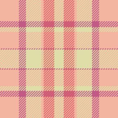 Kare arkaplan kumaş ekoseli, ergen vektör ekoseli. Sonbahar dokusu turuncu ve açık renk paletinde dikişsiz..