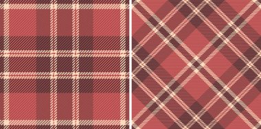 İki klasik ekose desenli sıcak, toprak kırmızısı kahverengiler. Geçmişleri, tekstil tasarımları, sonbahar temaları için mükemmel. Geleneği ve rahatlığı temsil eder.
