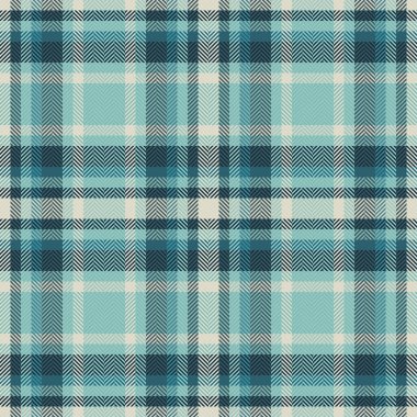Detailed blue and cream plaid pattern with herringbone texture. Versatile backdrop for textile designs, graphic projects, and decorative elements. Cozy, classic feel.