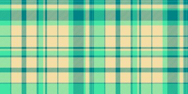 Marketing pattern fabric check, fashionable vector textile seamless. English plaid tartan background texture in amber and teal colors palette.