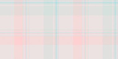 Dining texture tartan textile, craft vector check fabric. Soft plaid pattern seamless background in white and spa blue colors palette.