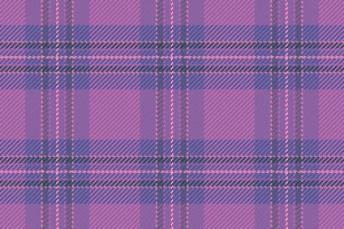 Mix seamless tartan vector, packaging pattern plaid background. Performance fabric textile check texture in indigo and purple colors palette.